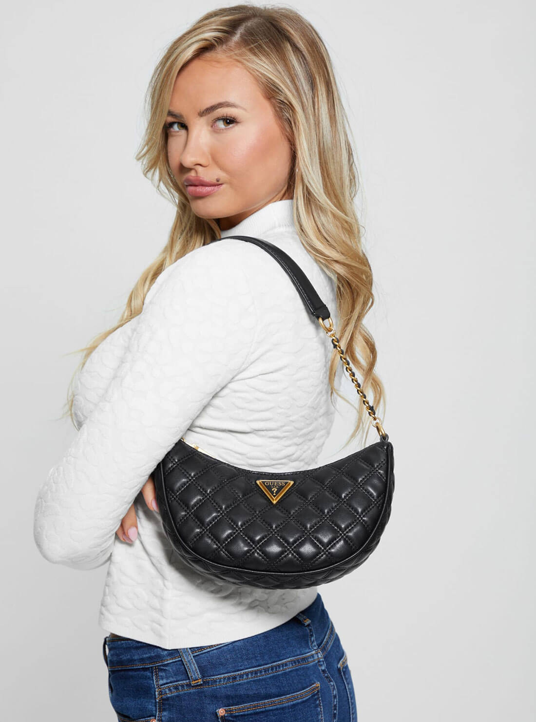 Women's Black Giully Shoulder Bag model view