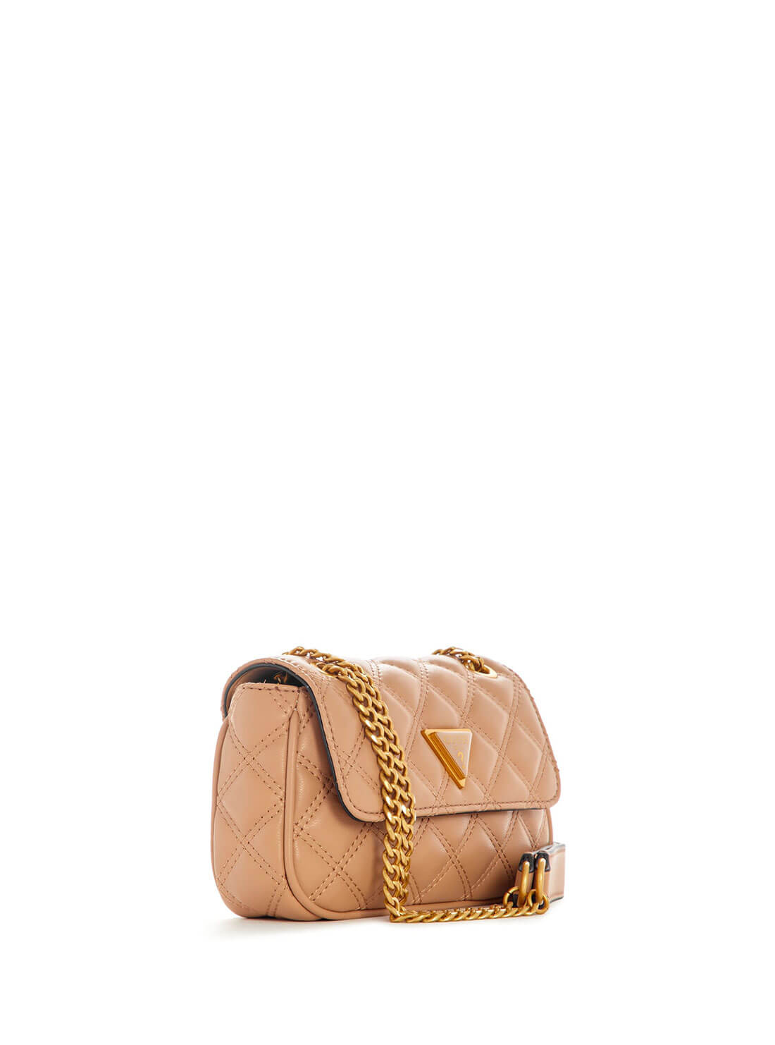 Beige Giully Mini Convertible Crossbody Bag | GUESS Women's Handbags | side view