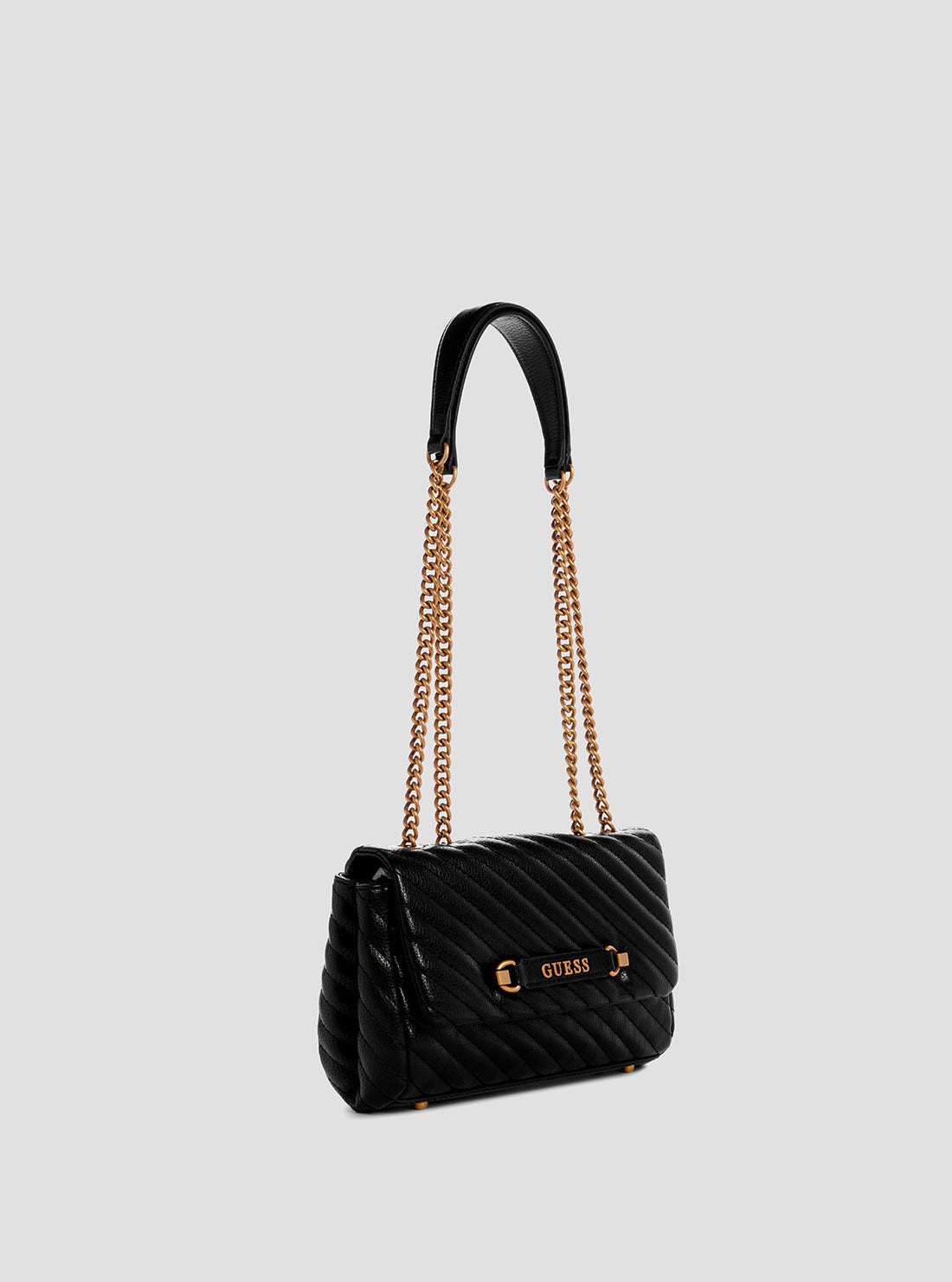 GUESS Black Sela Crossbody Bag side view 