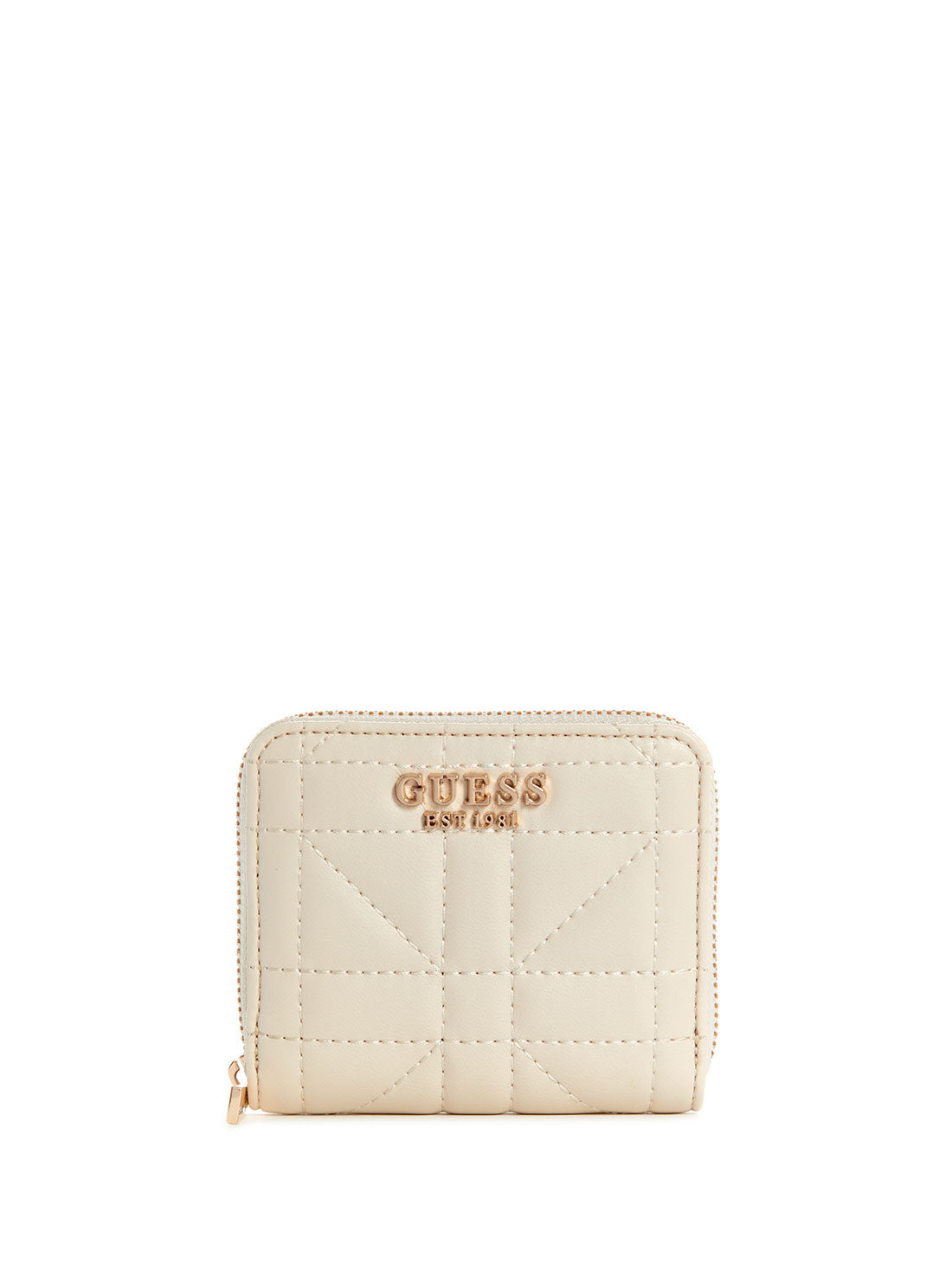 Beige Assia Small Zip Around Wallet