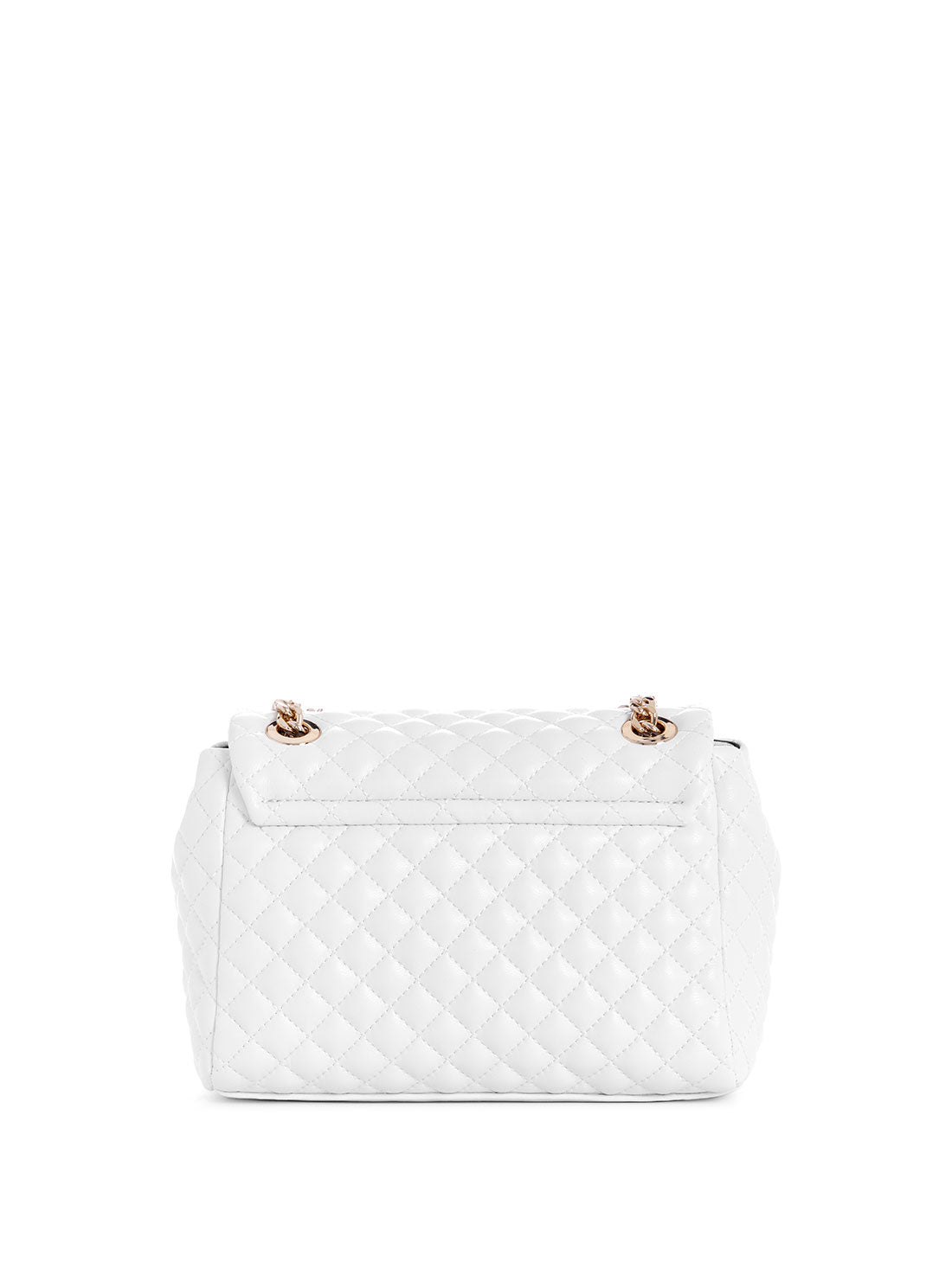 GUESS White Rianee Crossbody Flap Bag back view