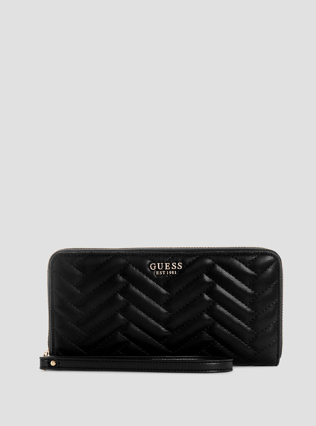 Black Anning Large Zip Wallet