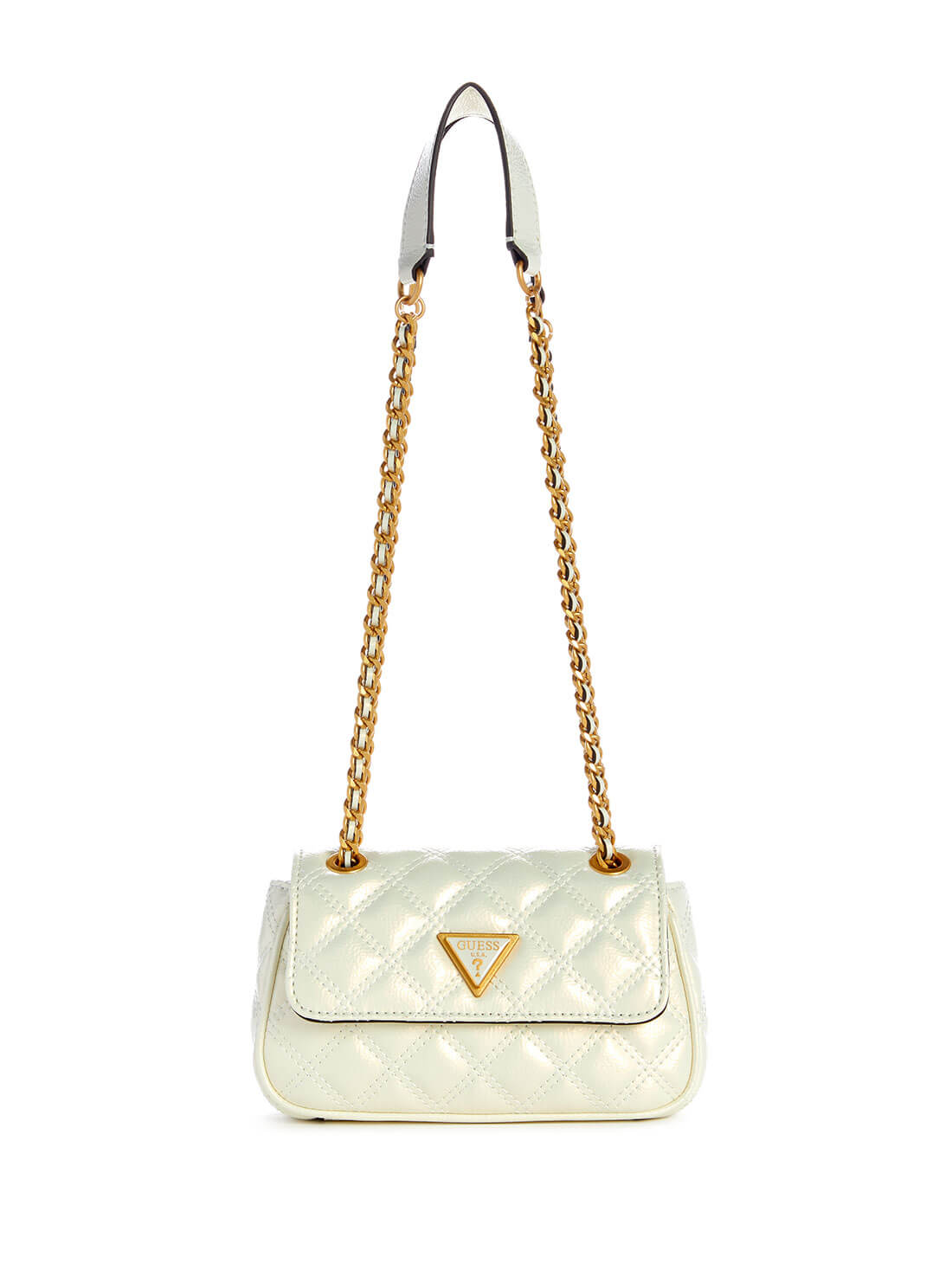 Women's White Giully Mini Convertible Crossbody Bag front view