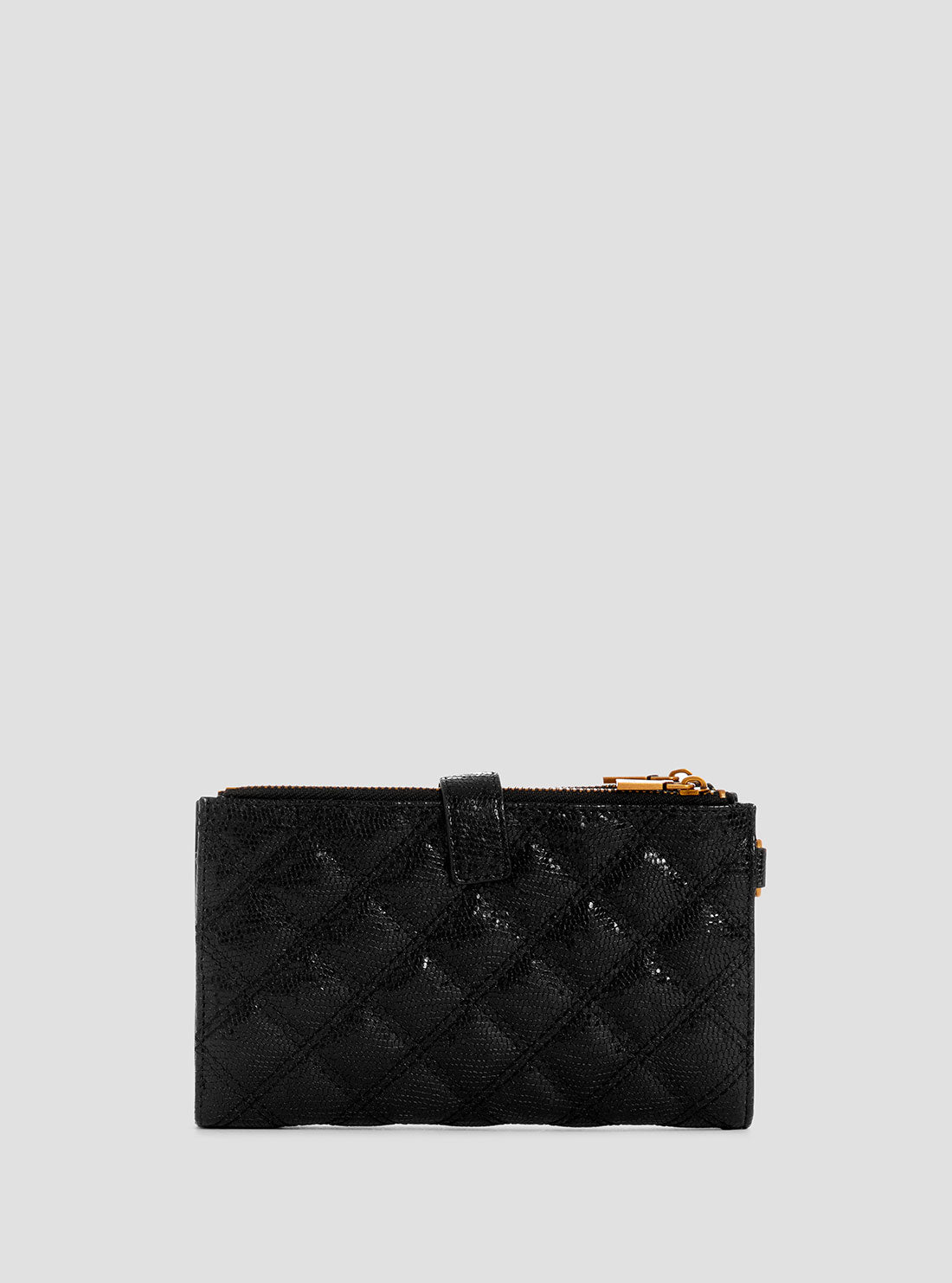 Black Giully Double Zip Wallet