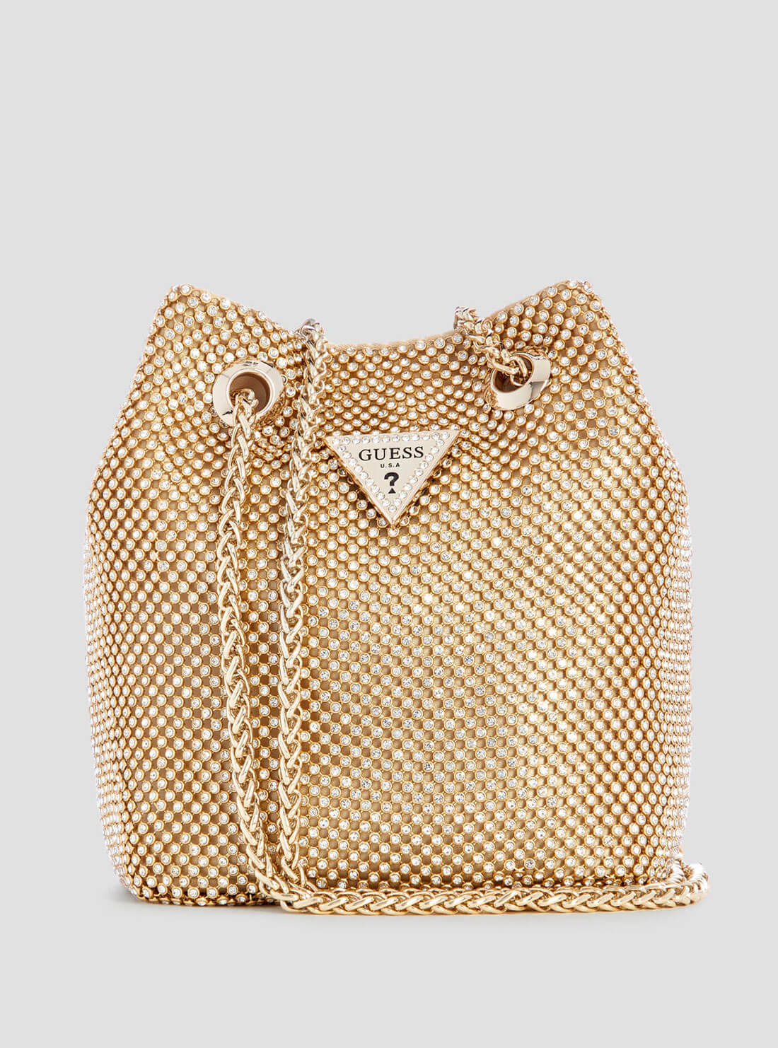 Women's Gold Lua Pouch Bag front view alternative