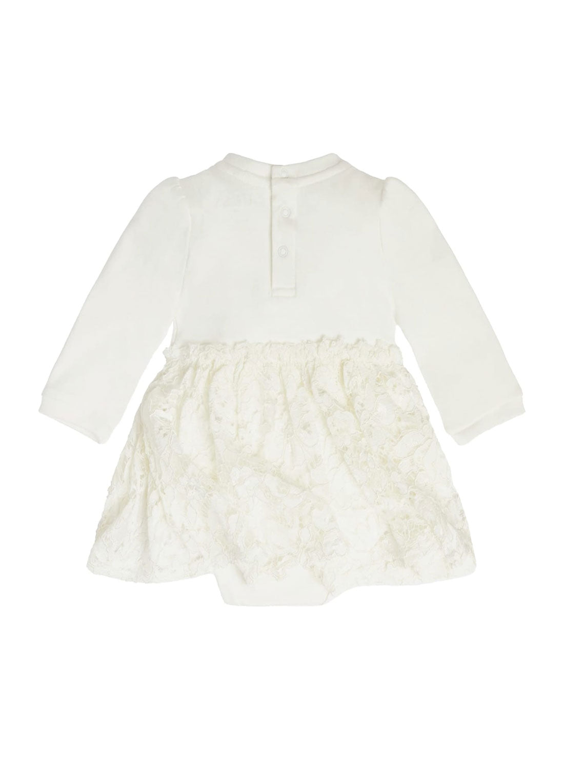 GUESS White Long Sleeve Dress (3-12M) back view
