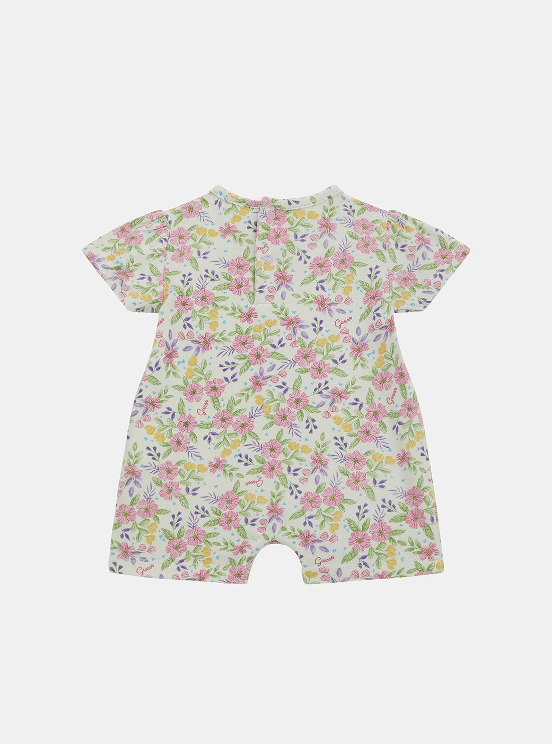 GUESS Floral Print Jersey Short Onesie (0-12M) back view