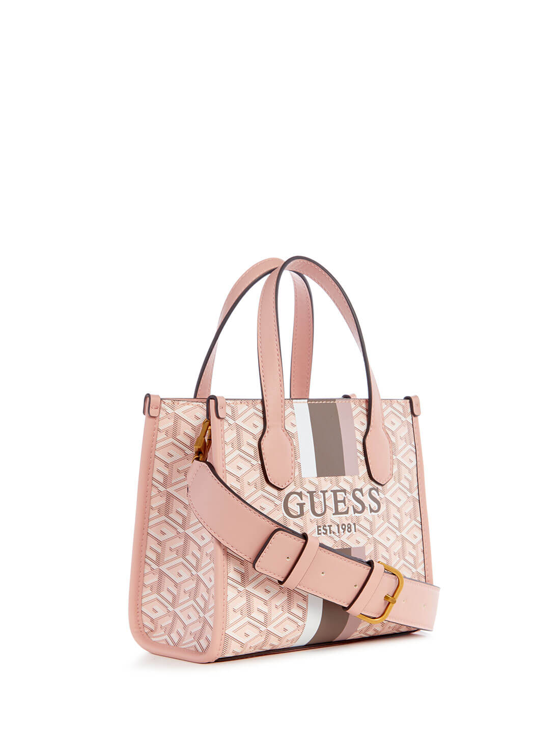 Pale Pink Silvana Dual Mini Tote Bag | GUESS Women's handbags | side view