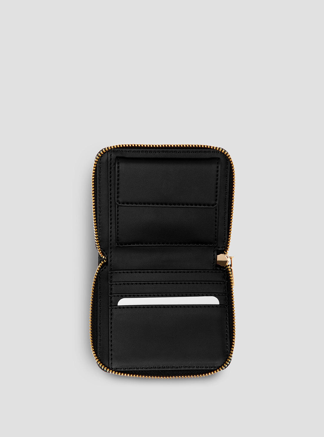 Black Logo Laurel Small Wallet