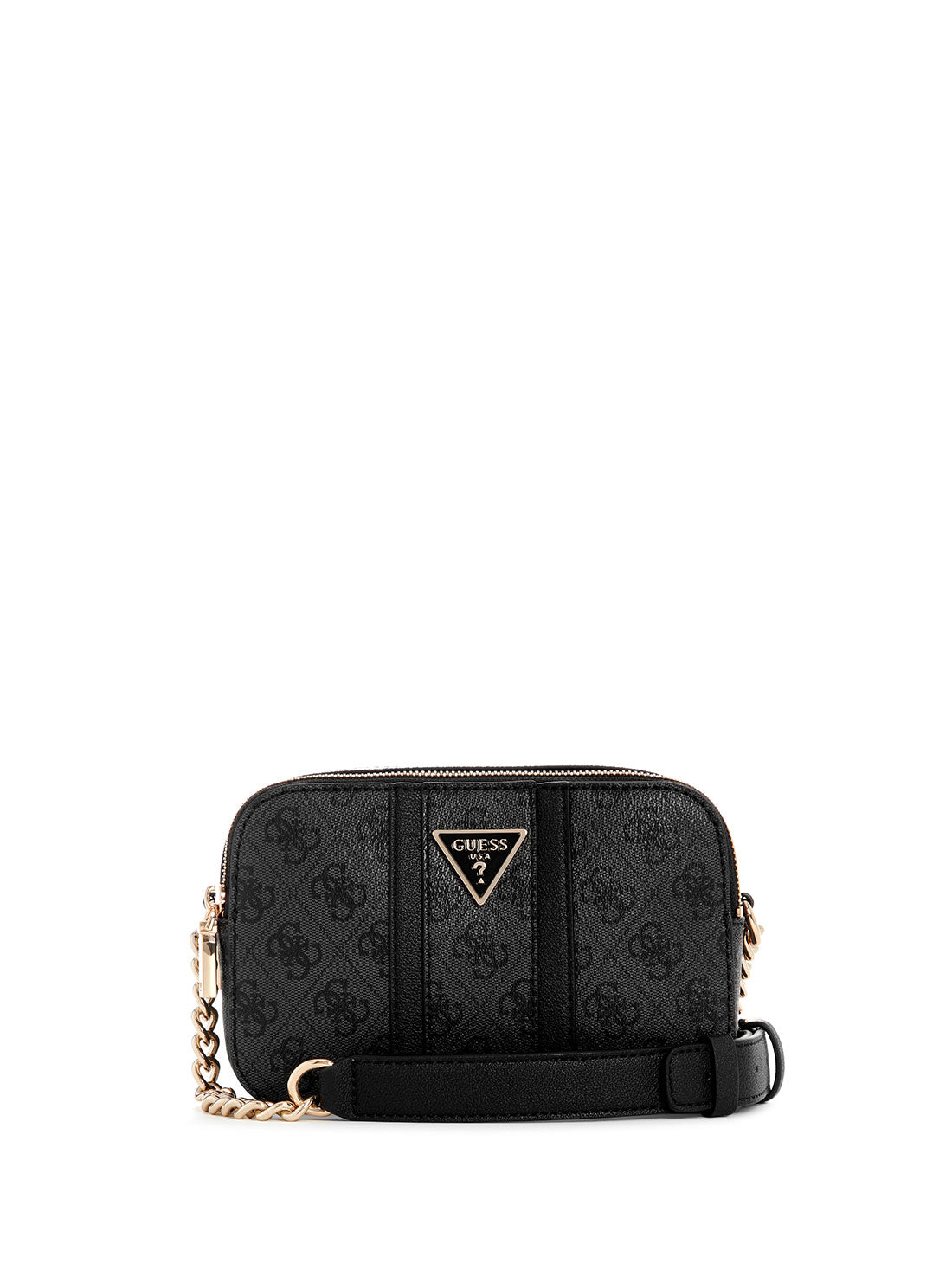 GUESS Black Logo Noreen Camera Crossbody Bag front view