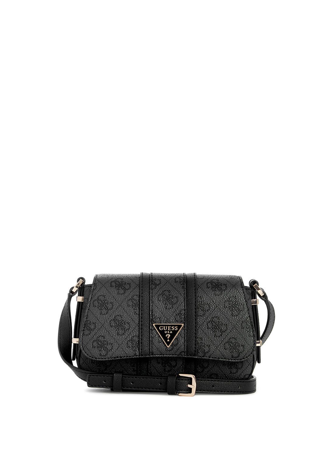 GUESS Black Logo Noreen Mini Crossbody Bag front view