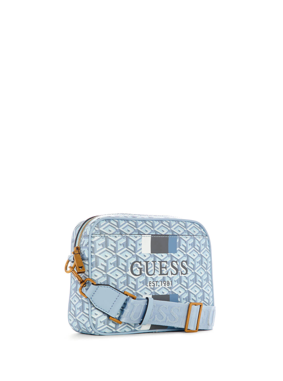 Light Blue Vikky Crossbody Camera Bag | GUESS Women's Handbags | side view