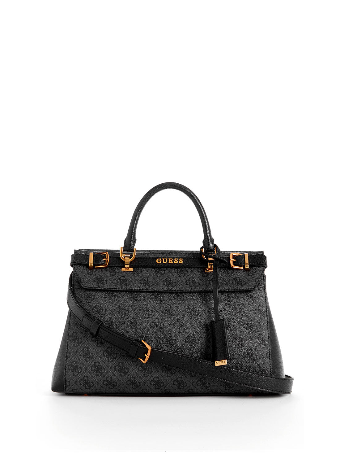 Black Logo Sestri Luxury Satchel Bag