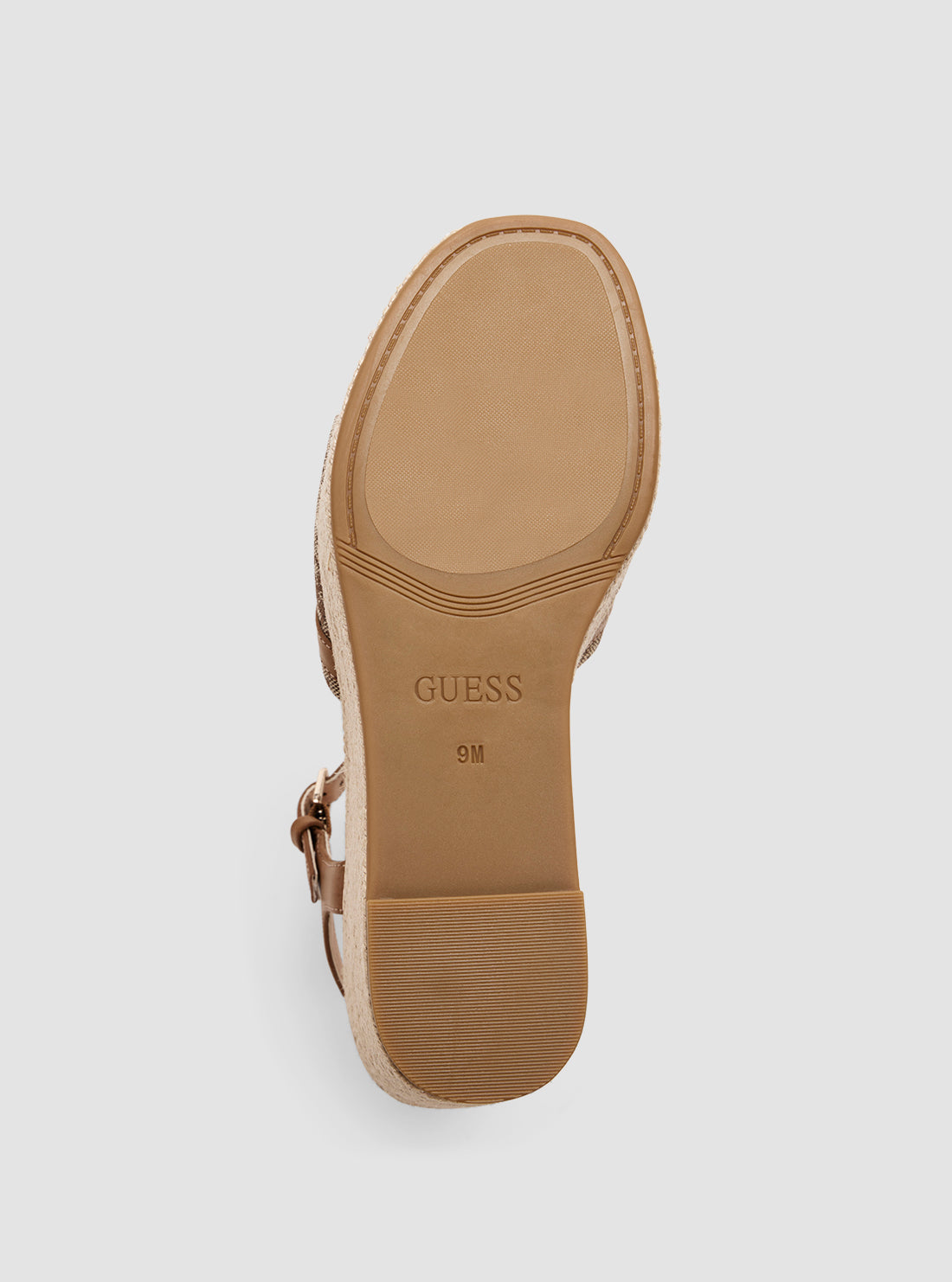 GUESS Womens Brown Taani Wedge Heels TAANI3 Bottom View
