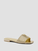 GUESS Gold Tamedi Slide Sandals front view