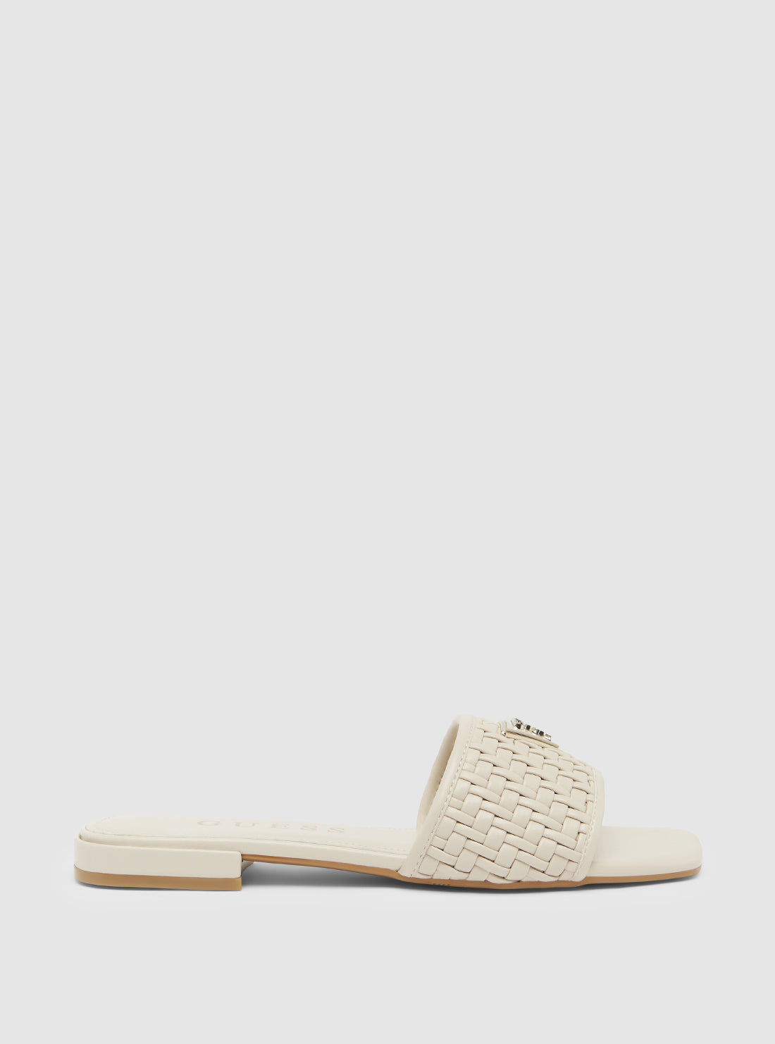 White Tamsey Slide Sandals