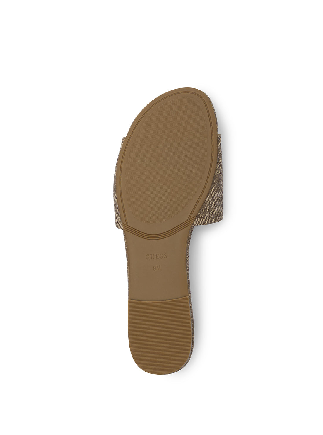 guess womens Brown Tashia Cutout Logo Slides back view