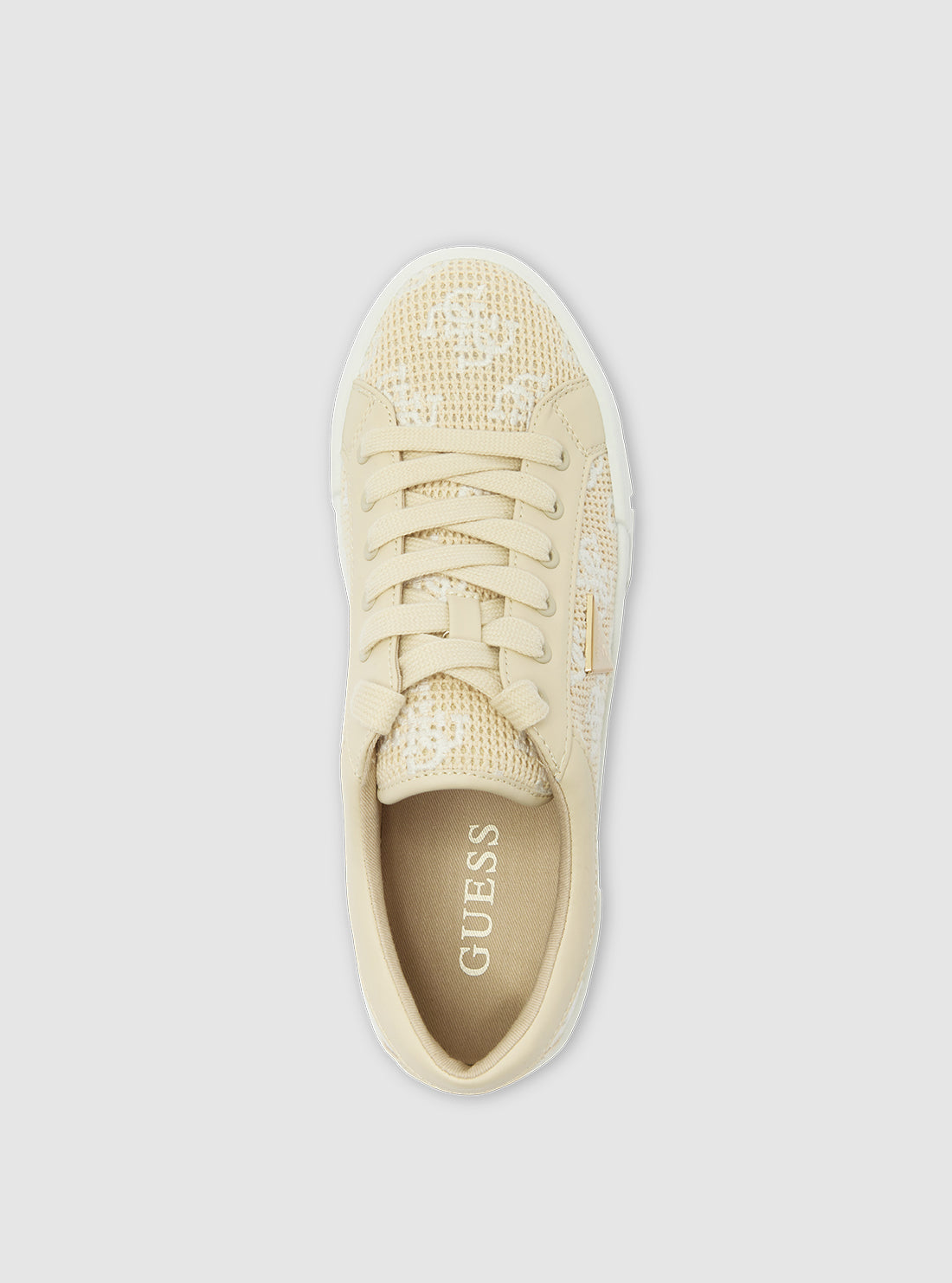 Beige Logo Chunky Lo-Top Sneakers