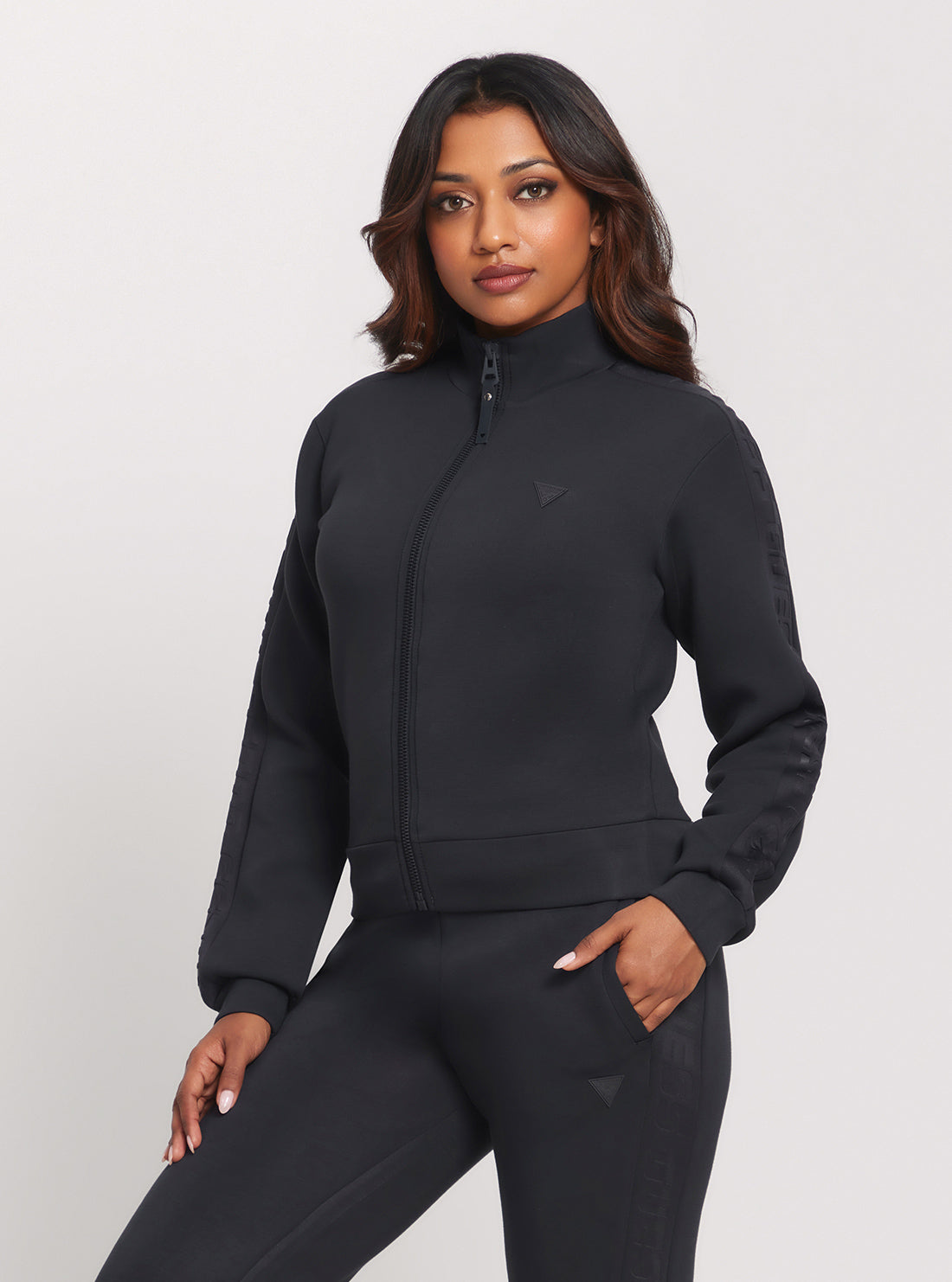 Eco Navy Allie Scuba Zip Active Jacket