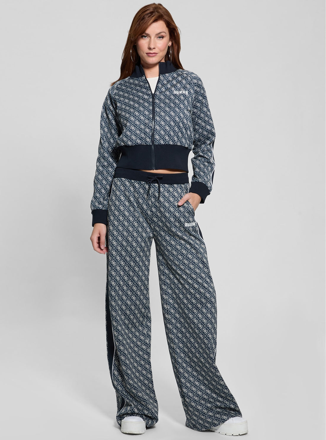 Blue Logo Sarah Wide Pant