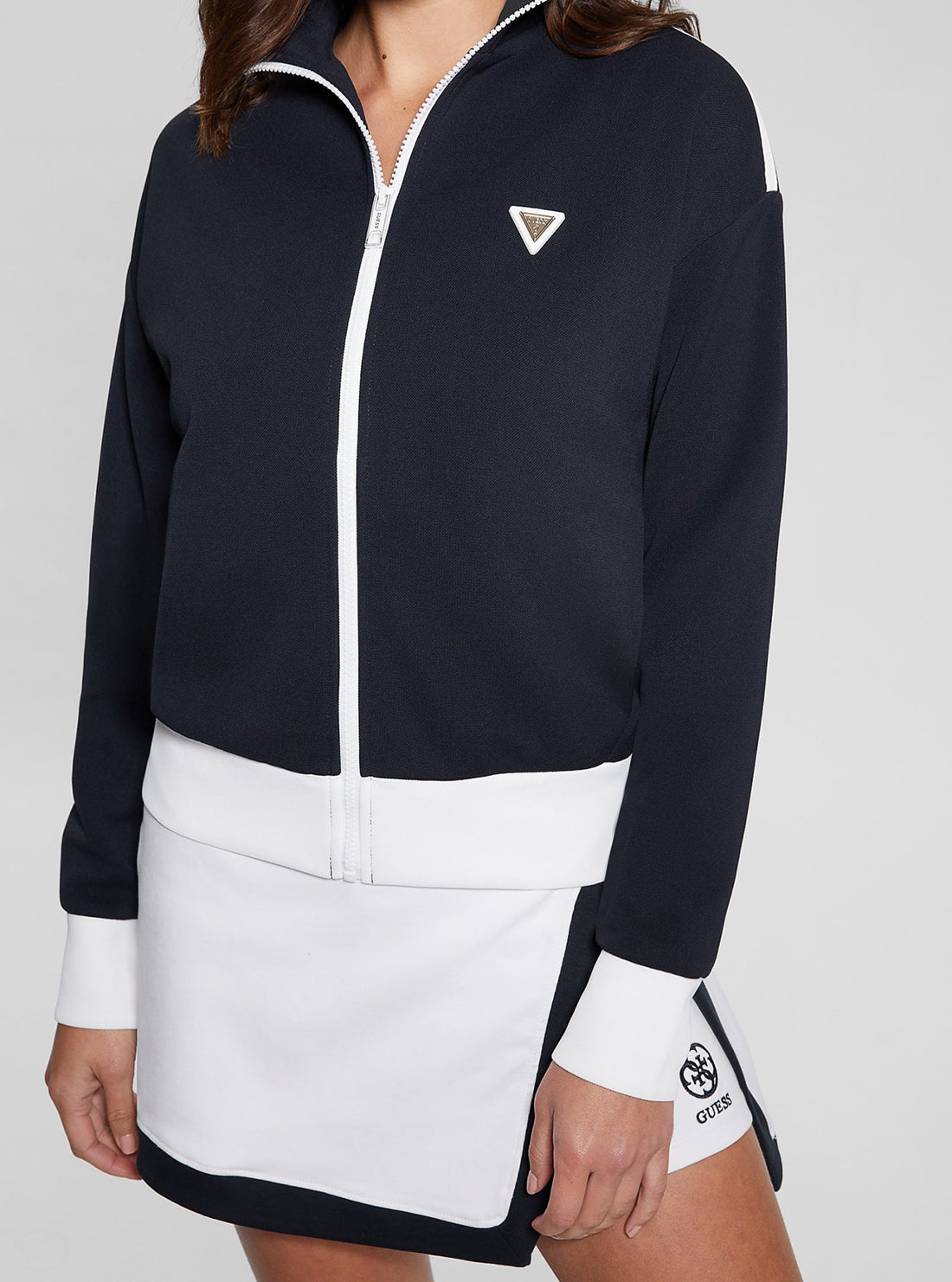 GUESS Navy Mylah Zip Jacket detail view