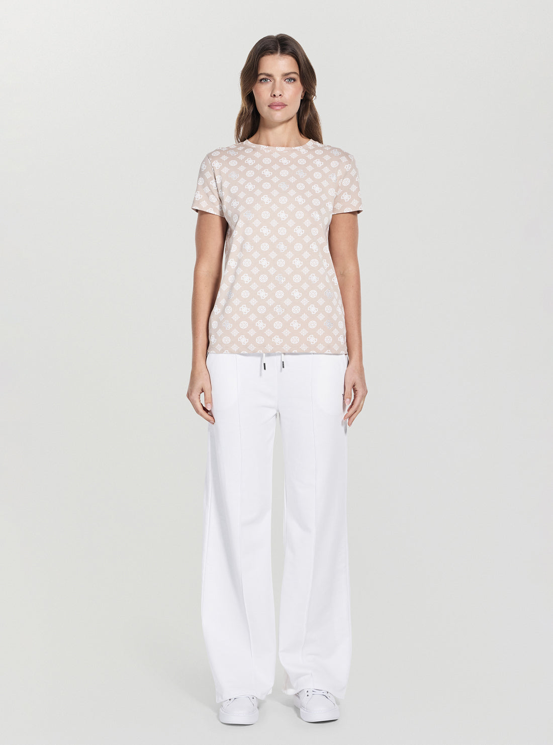 GUESS Womens Pink Gloria Peony Active T-Shirt V5YI04I3Z14 Full view