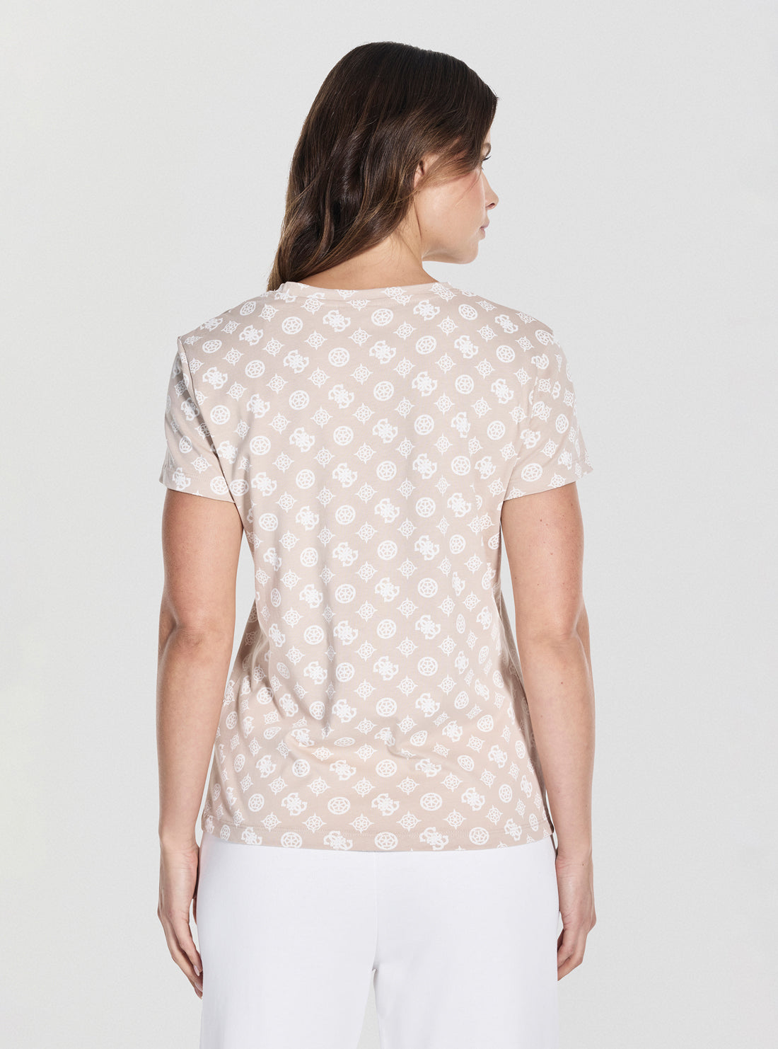 GUESS Womens Pink Gloria Peony Active T-Shirt V5YI04I3Z14 Back View