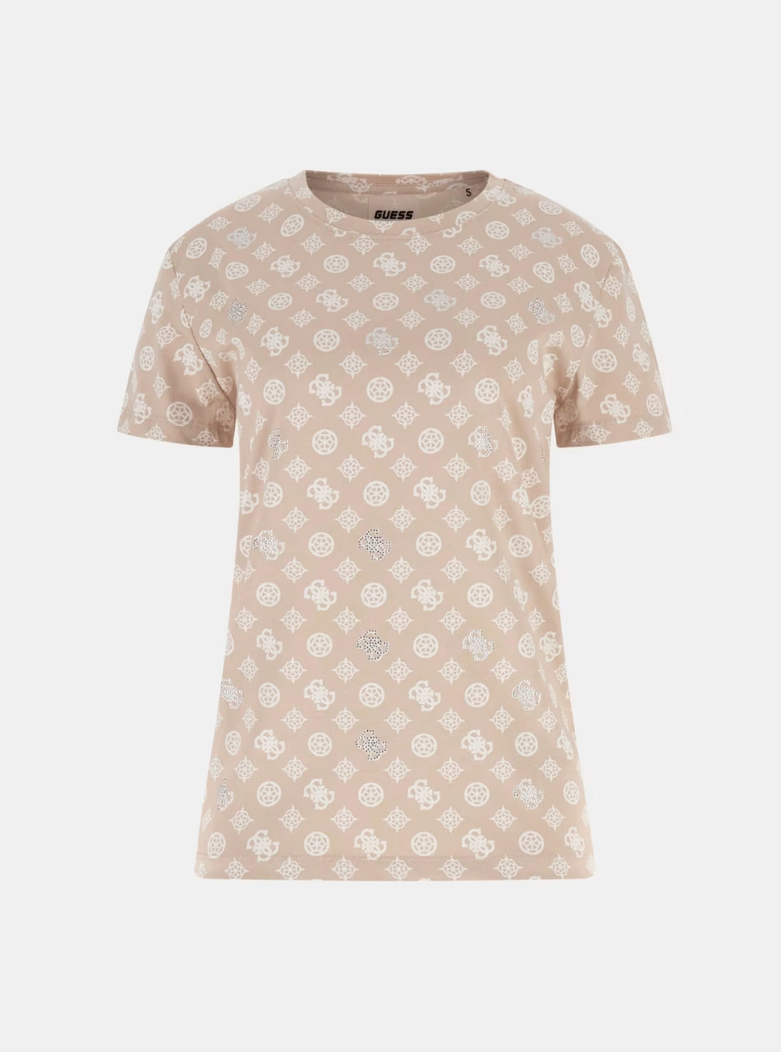 GUESS Womens Beige Gloria Peony Active T-Shirt V5YI04I3Z14 Flatlay