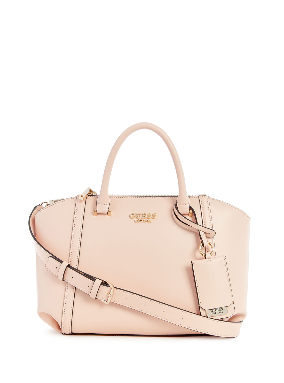 Pale Pink Leie Status Satchel Bag | GUESS Women's Handbags | front view