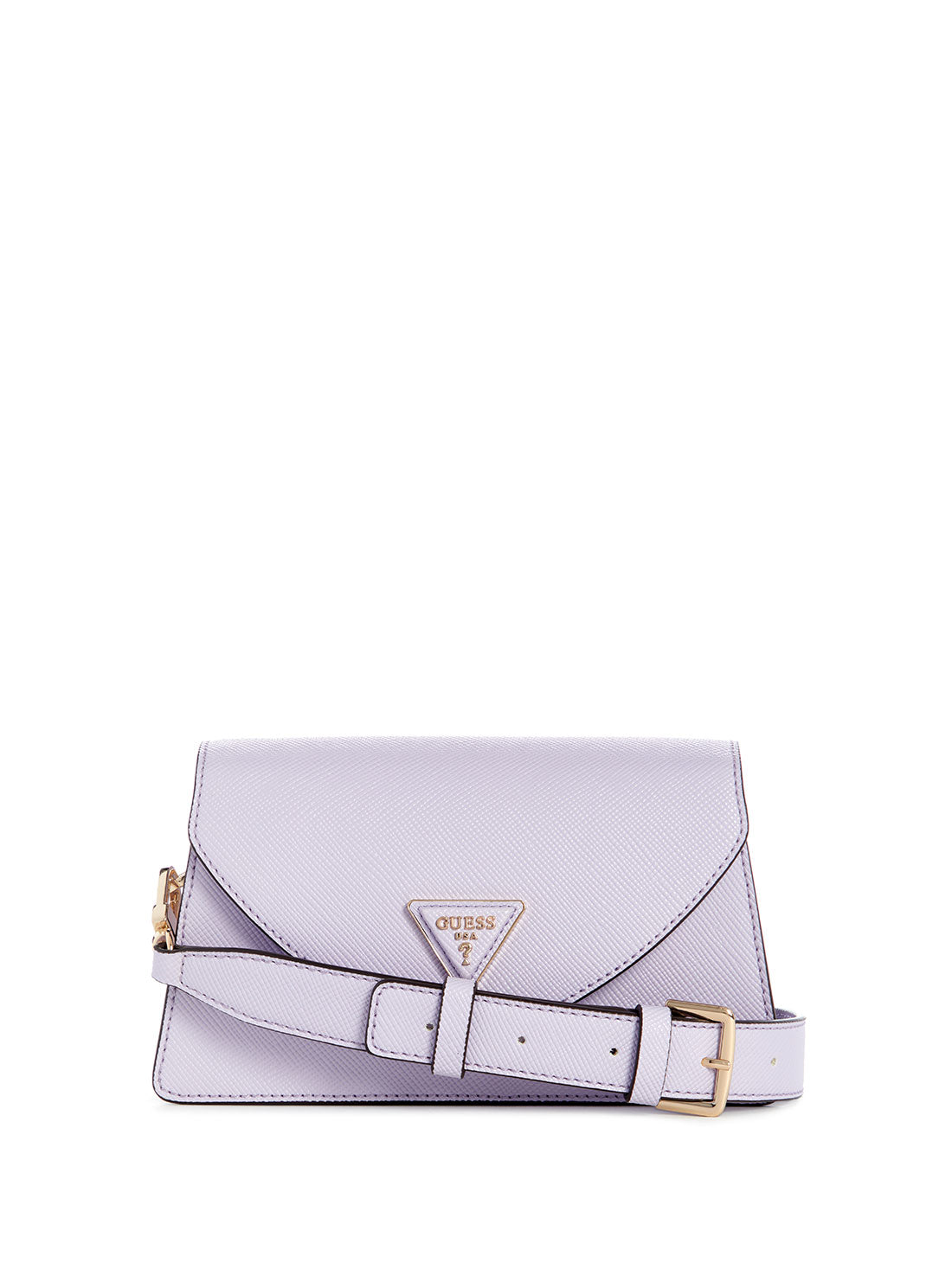 GUESS Lavender Avis Mini Shoulder Bag front view