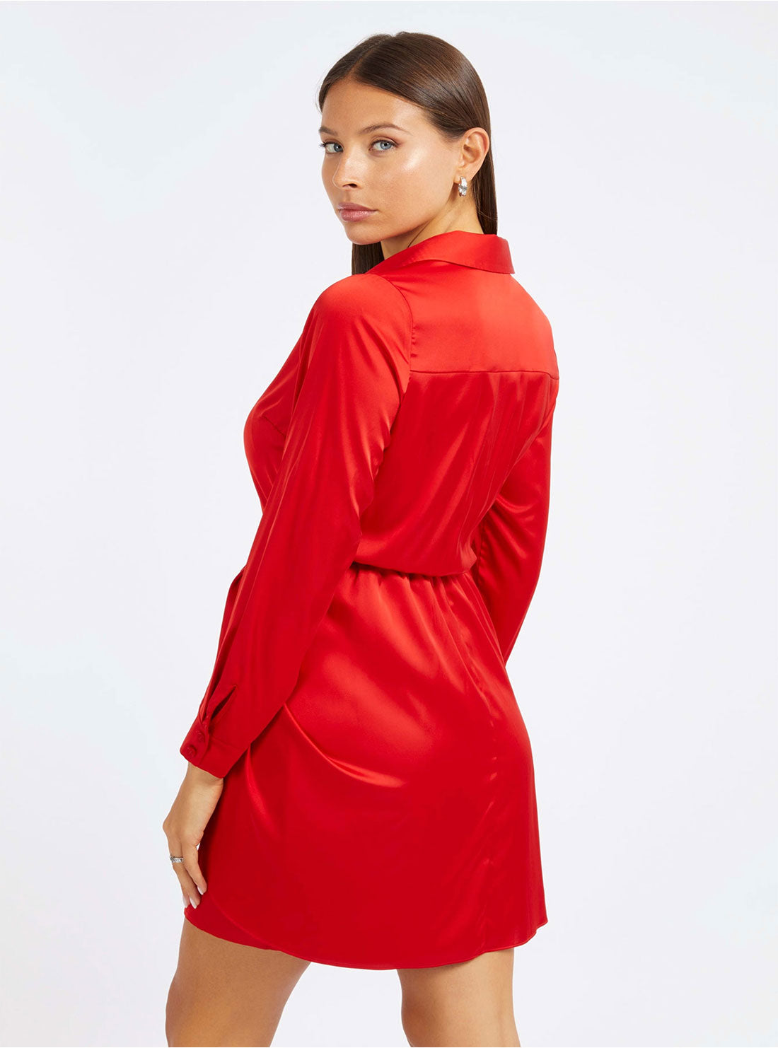 GUESS Bight Red Alya Dress side view