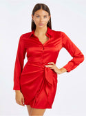 GUESS Bight Red Alya Dress front view