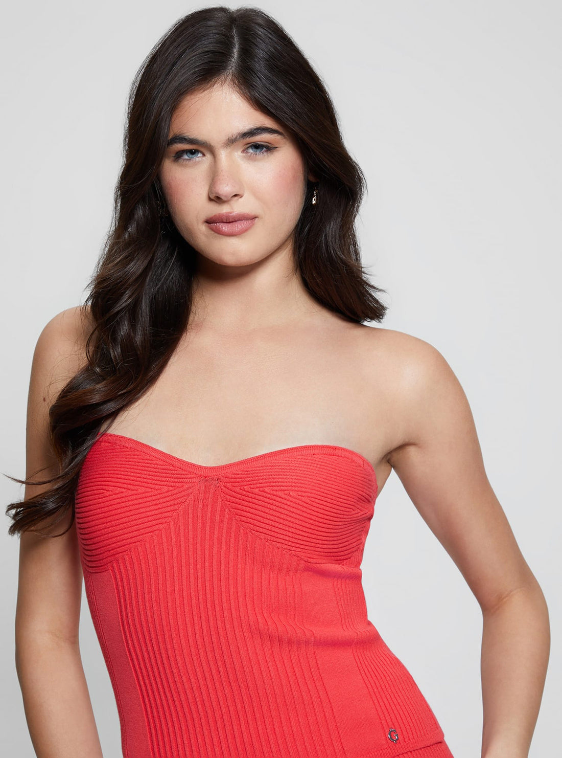 Eco Orange Selina Rib Top