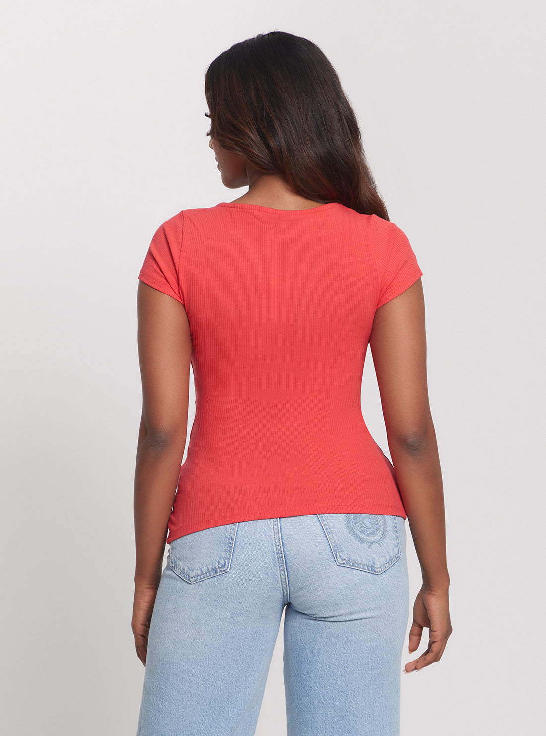 Eco Coral Karlee Jewel Henley T-Shirt