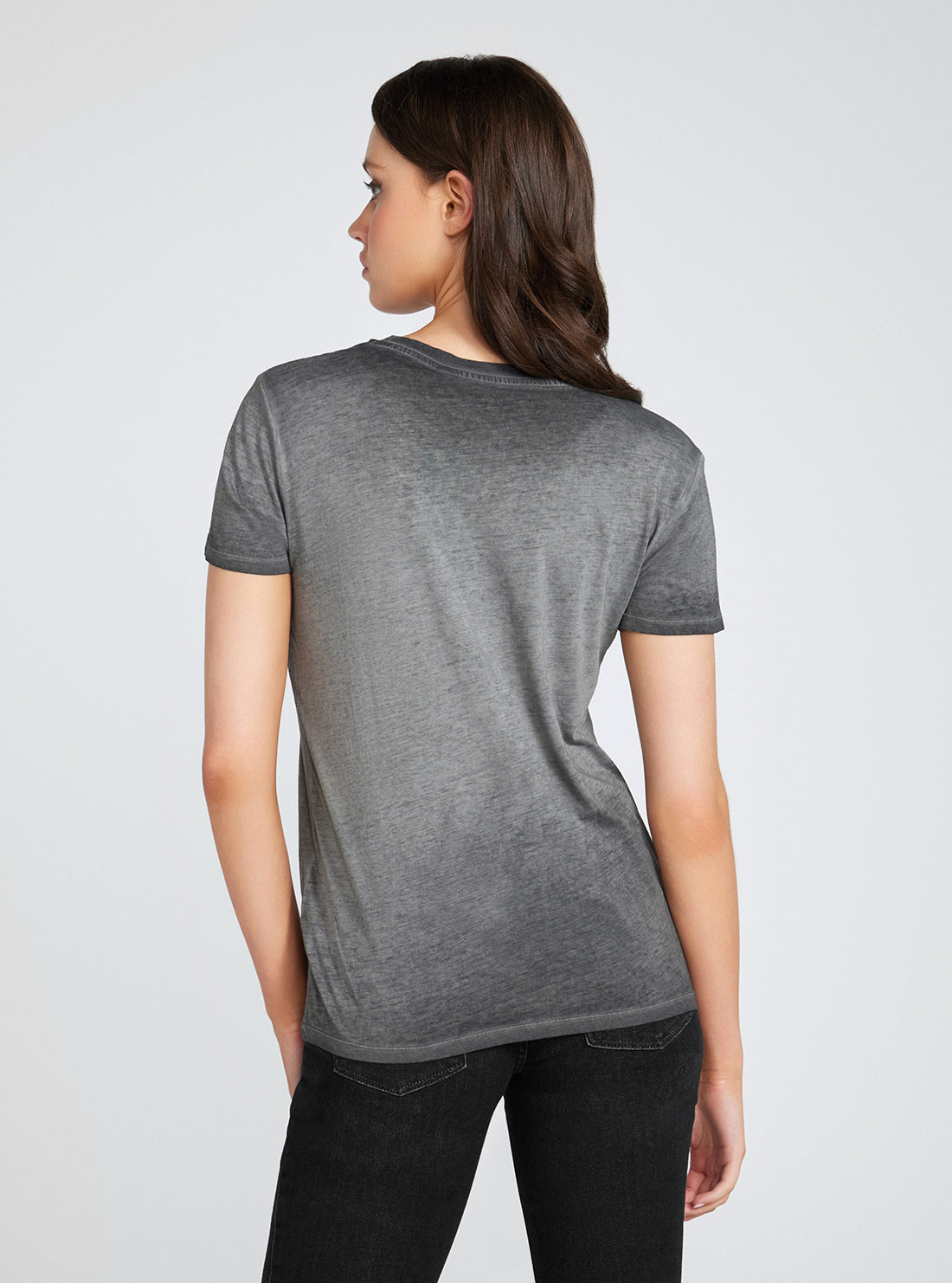 Grey Summer Girl Graphic T-Shirt | GUESS Women's Apparel | back view