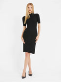 Black Arielle Knit Midi Dress | GUESS Women's Apparel | full view