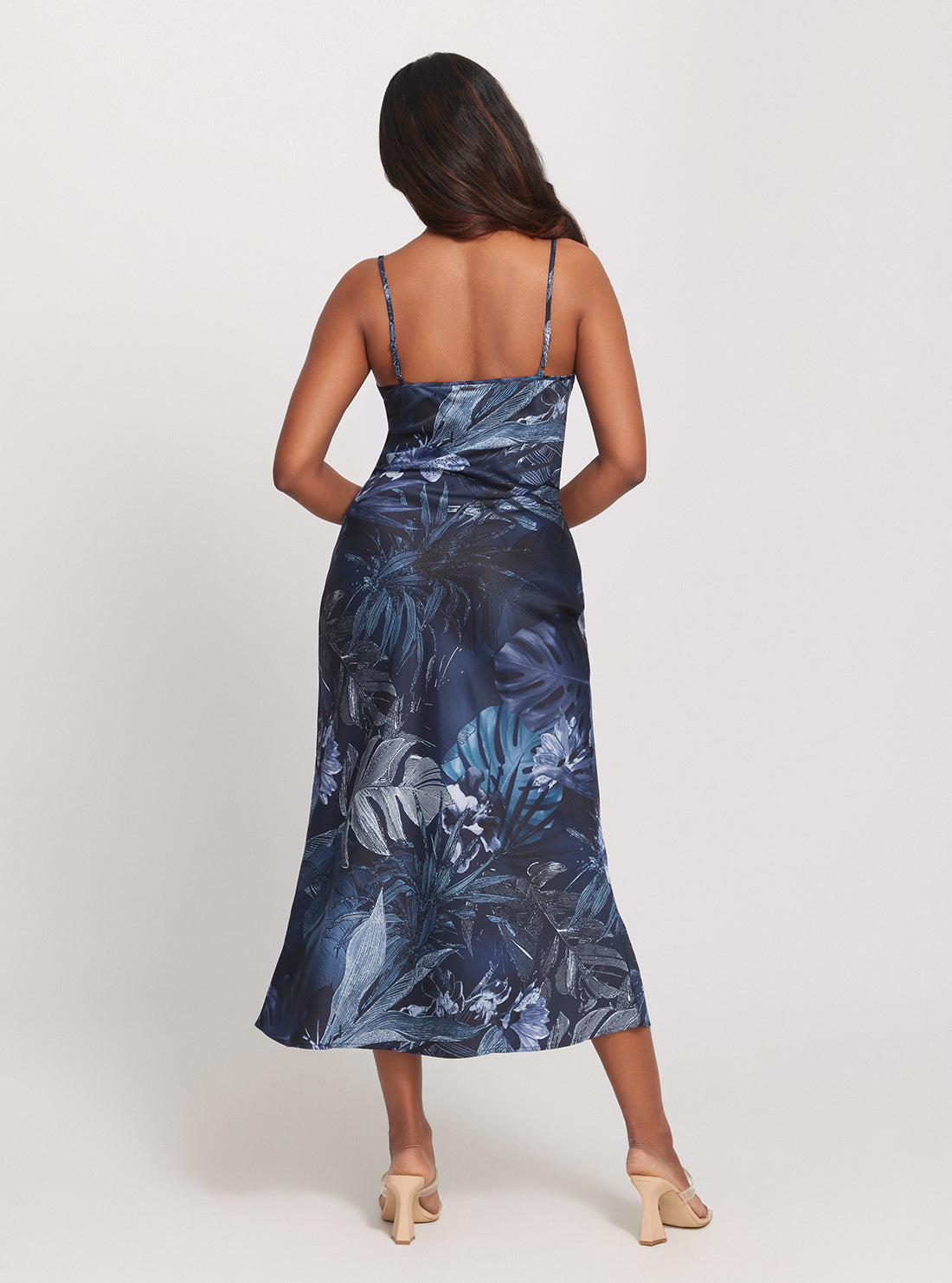 Eco Navy Floral Print Akilina Maxi Dress