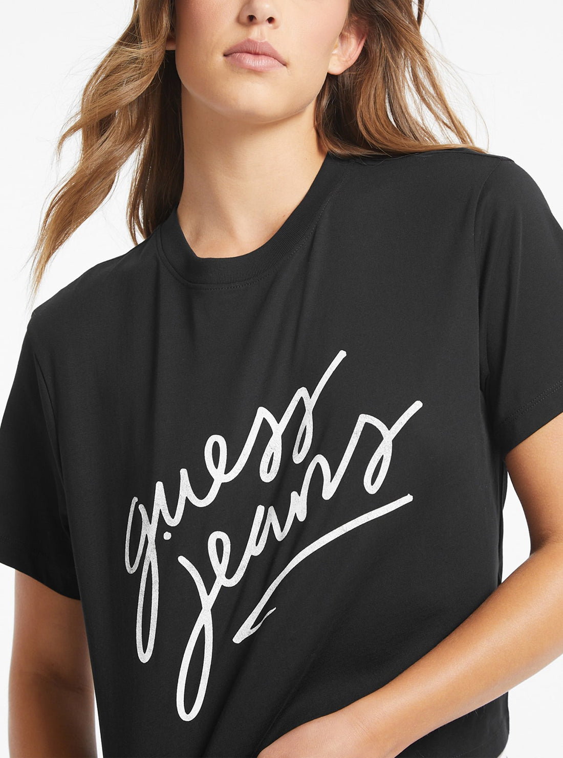 Guess Jeans Black Boxy Logo T-Shirt