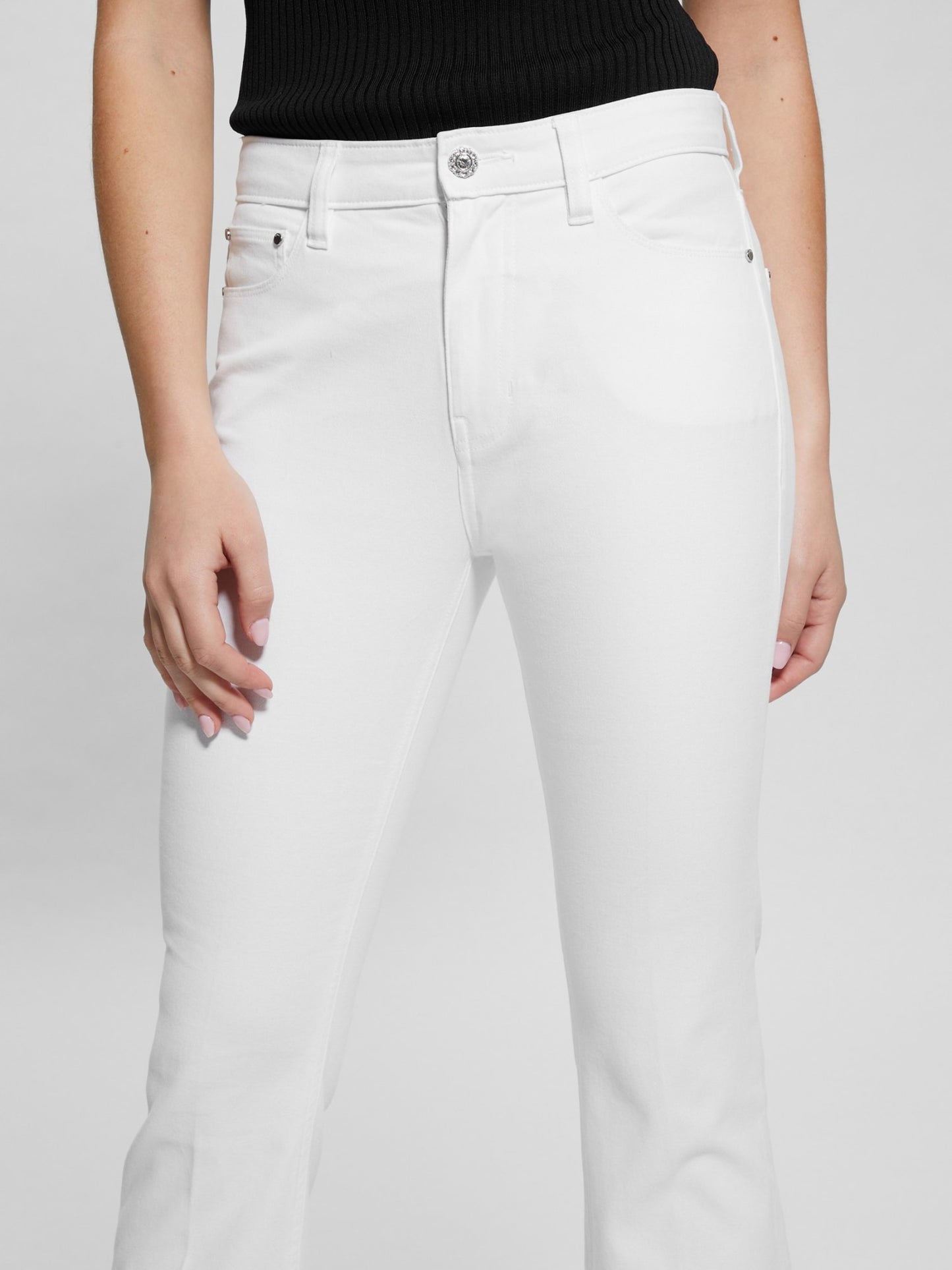 High-Rise Sexy Flare Denim in White Wash