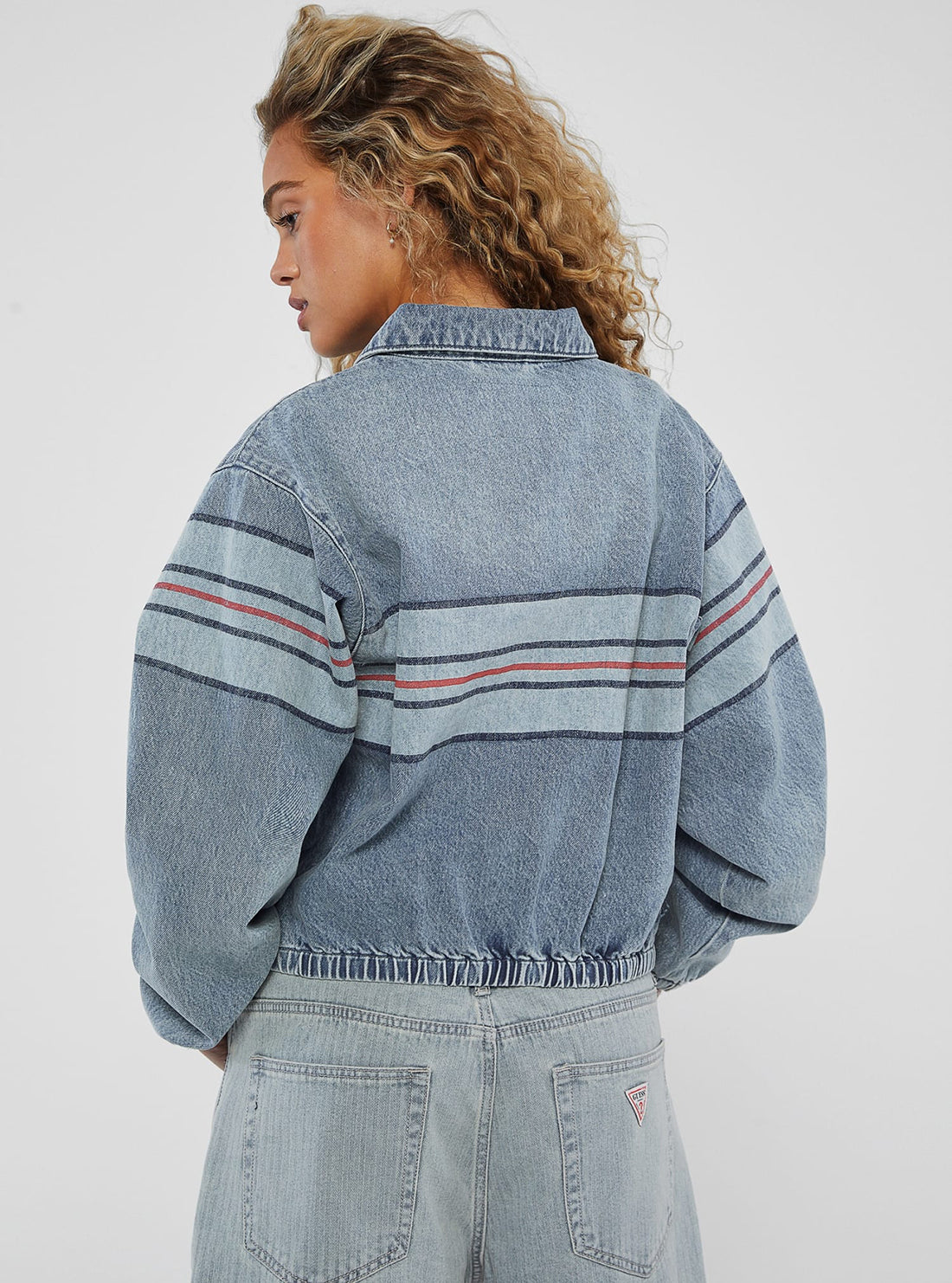 Guess Originals Chest Stripe Bomber Jacket back view