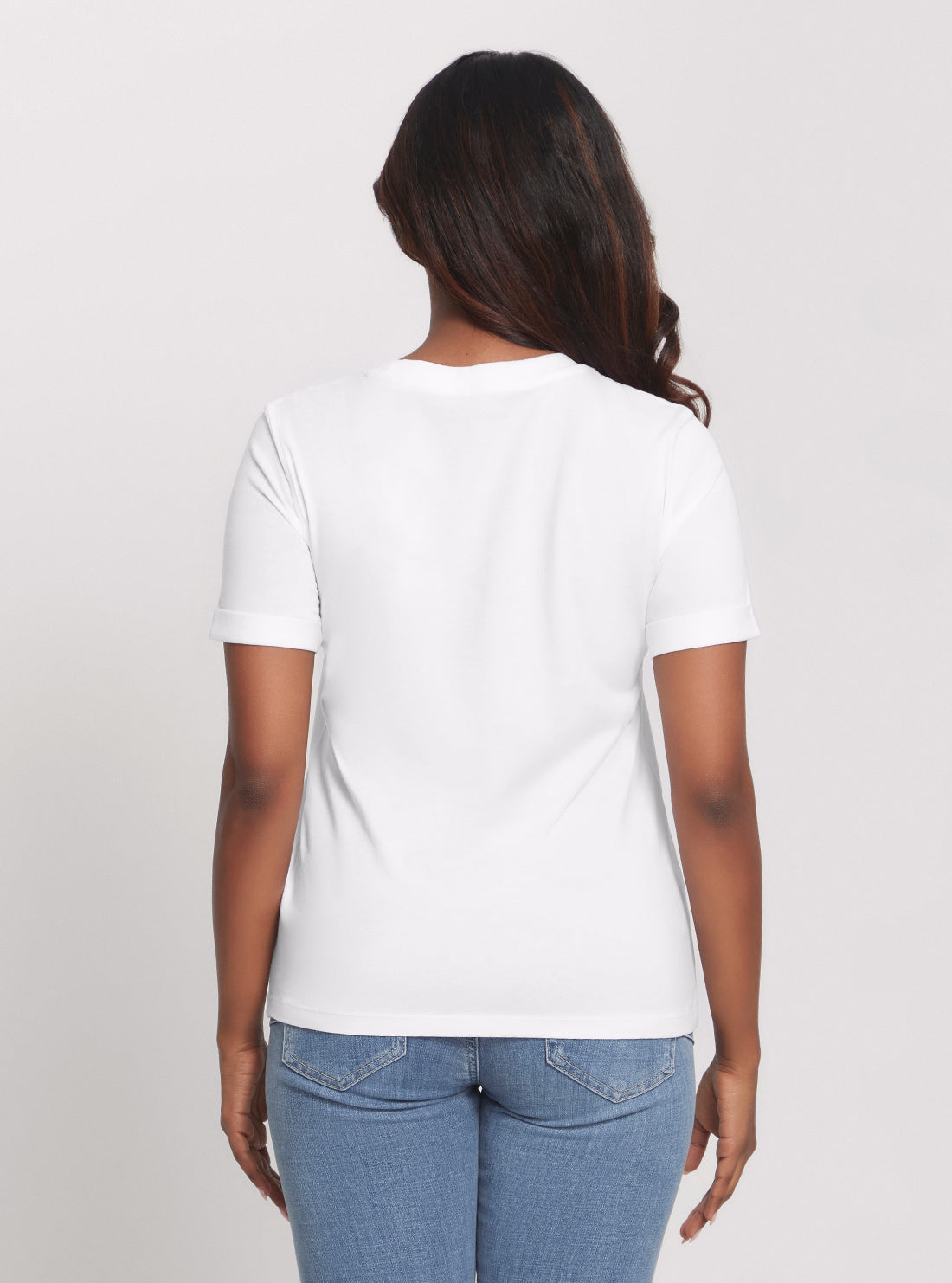 GUESS Eco White Beach Triangle T-Shirt back view