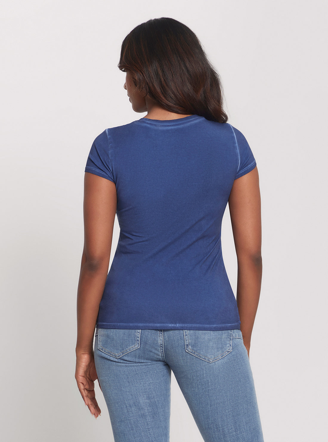 GUESS Eco Blue G-Crest Eyelet Logo T-Shirt back view