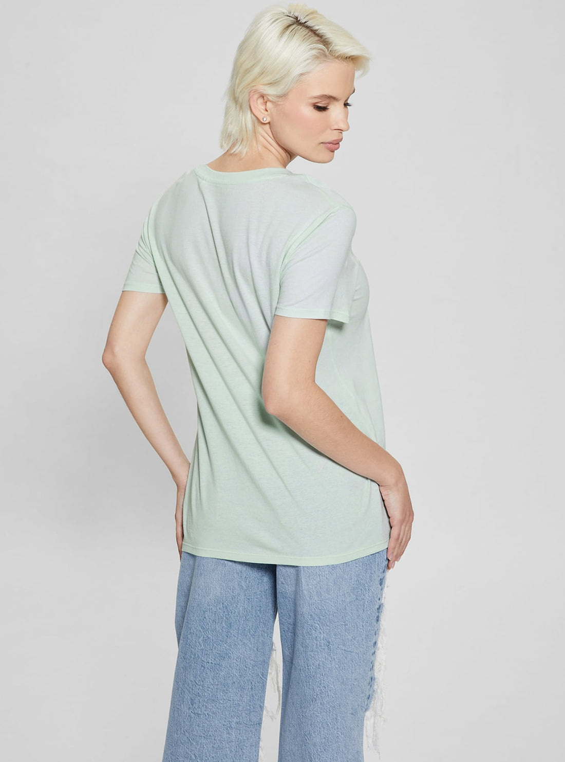 GUESS Eco Green Mansion Logo Easy T-Shirt back view