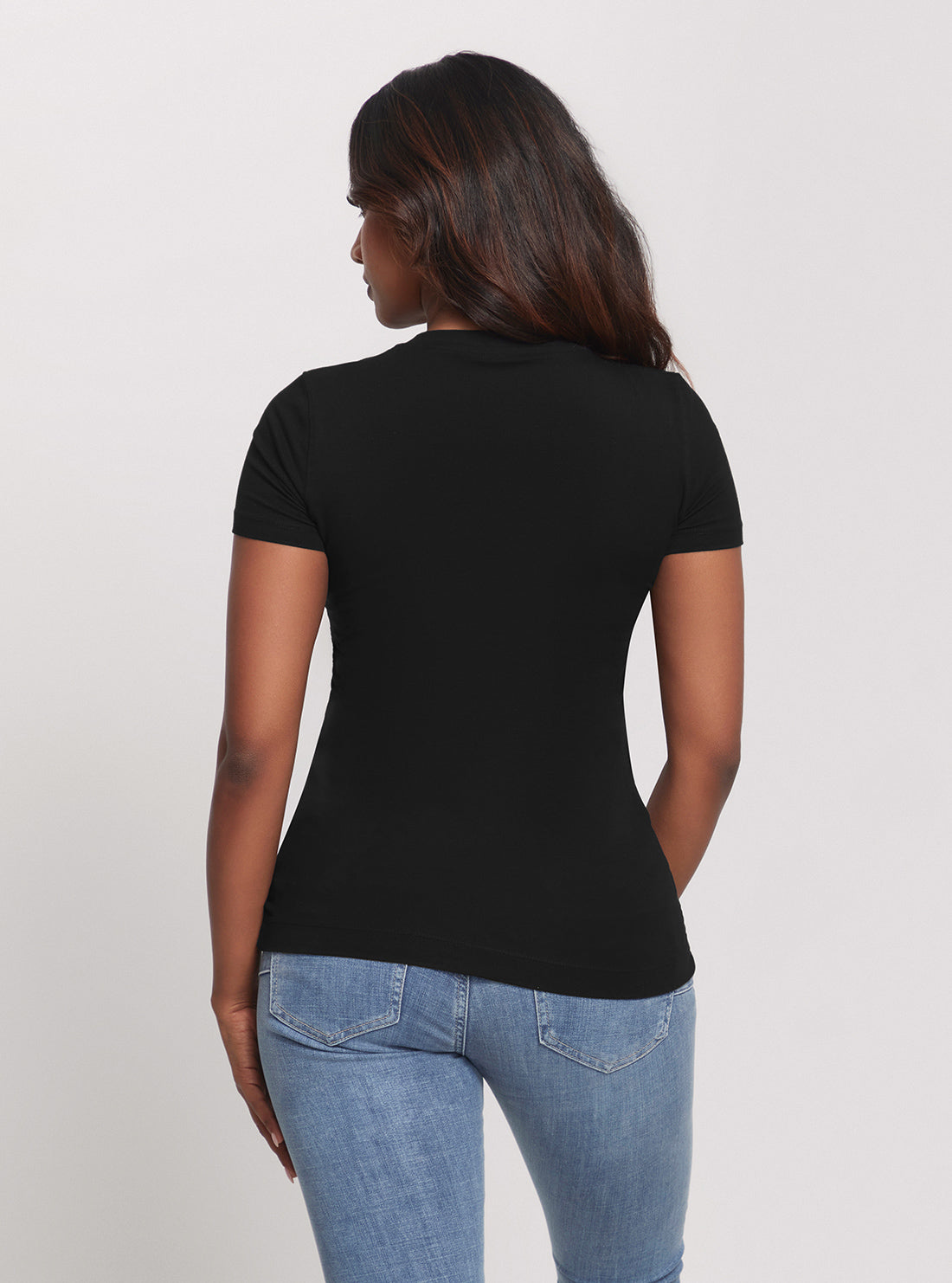 GUESS Eco Black Tropical Triangle T-Shirt back view