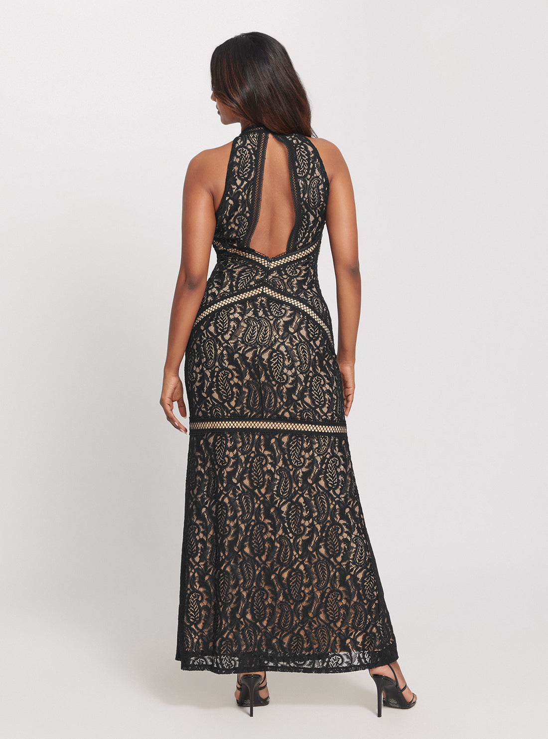 GUESS Black New Liza Maxi Dress back view