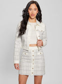 GUESS Eco White Natalie Jacket front view