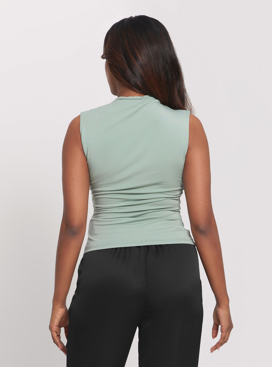 GUESS Eco Green Funnel Neck Marla Top back view