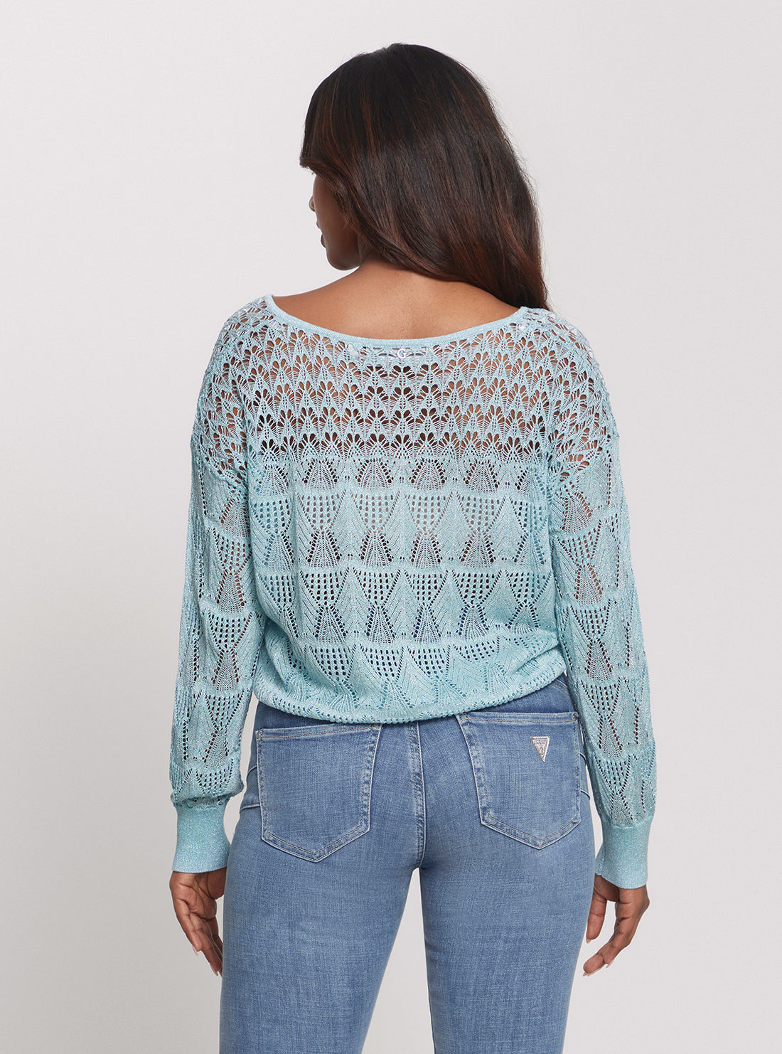 Eco Blue Clarissa Long Sleeve Knit Top