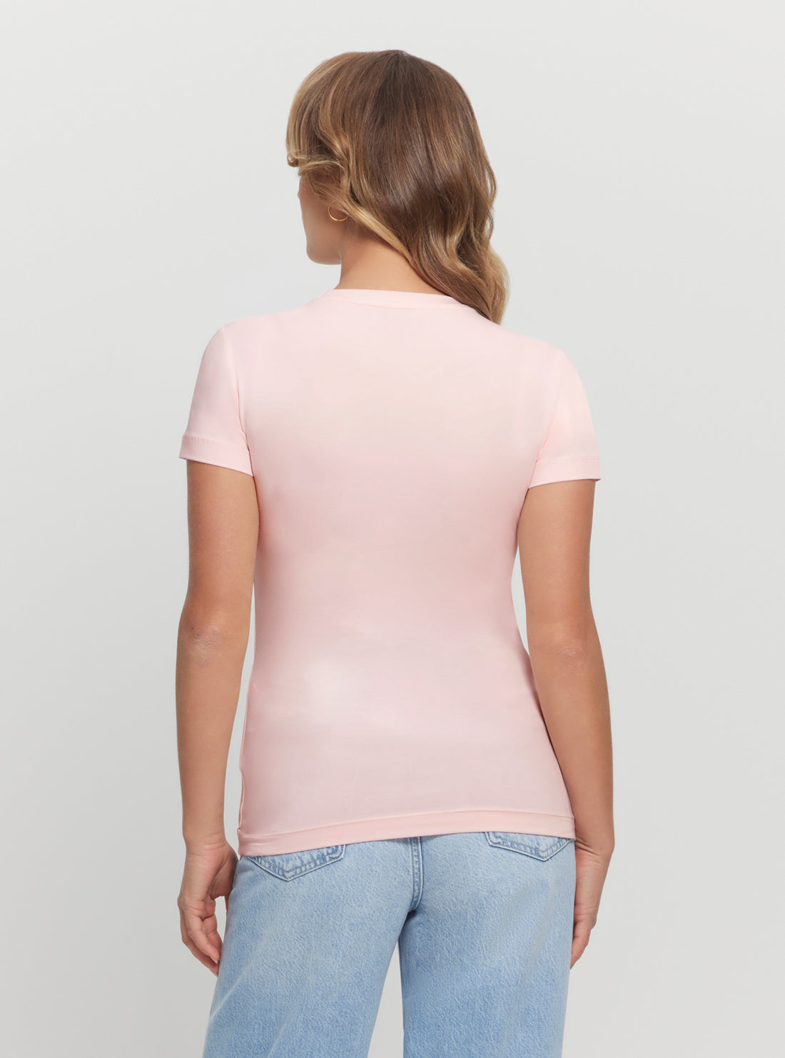 GUESS Pink Flowers Triangle T-Shirt  back view