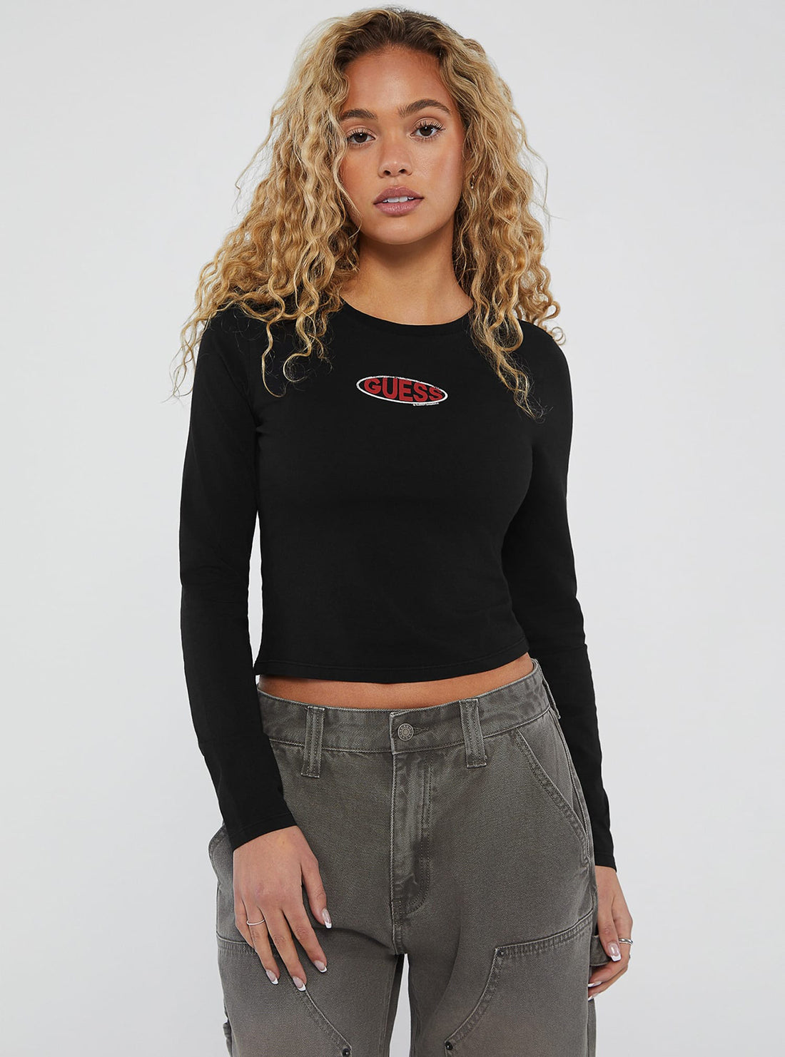 Guess Originals Black Oval Logo T-Shirt